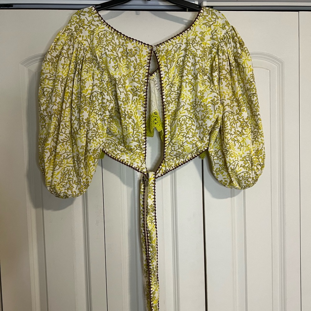 Anthropologie Let Me Be Lace Inset Blouse - Picture 6 of 10